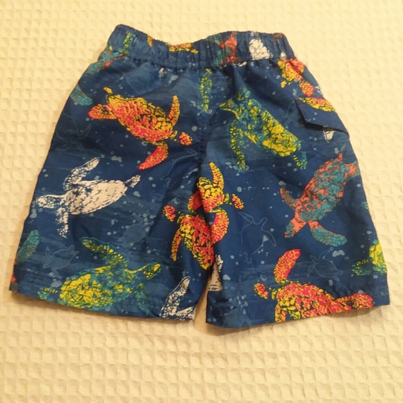 Laguna Boys Turtle Print Swim Trunks - Picture 2 of 7